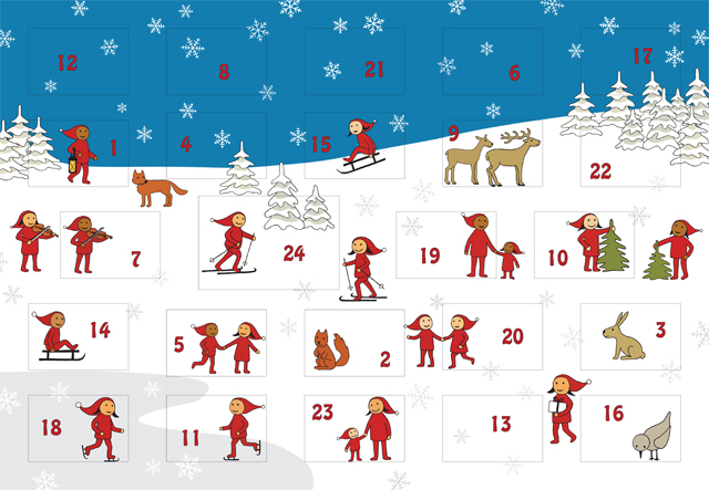 julekalender 2014 design Marianne Larsen